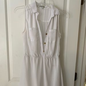 Collared White Dress